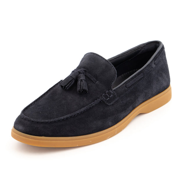 Mocassins Homme En Cuir - Loafers Confortables à Enfiler - Semelle Caoutchouc, Bout Rond, Détail Métallique - Chaussures Décontractées élégantes