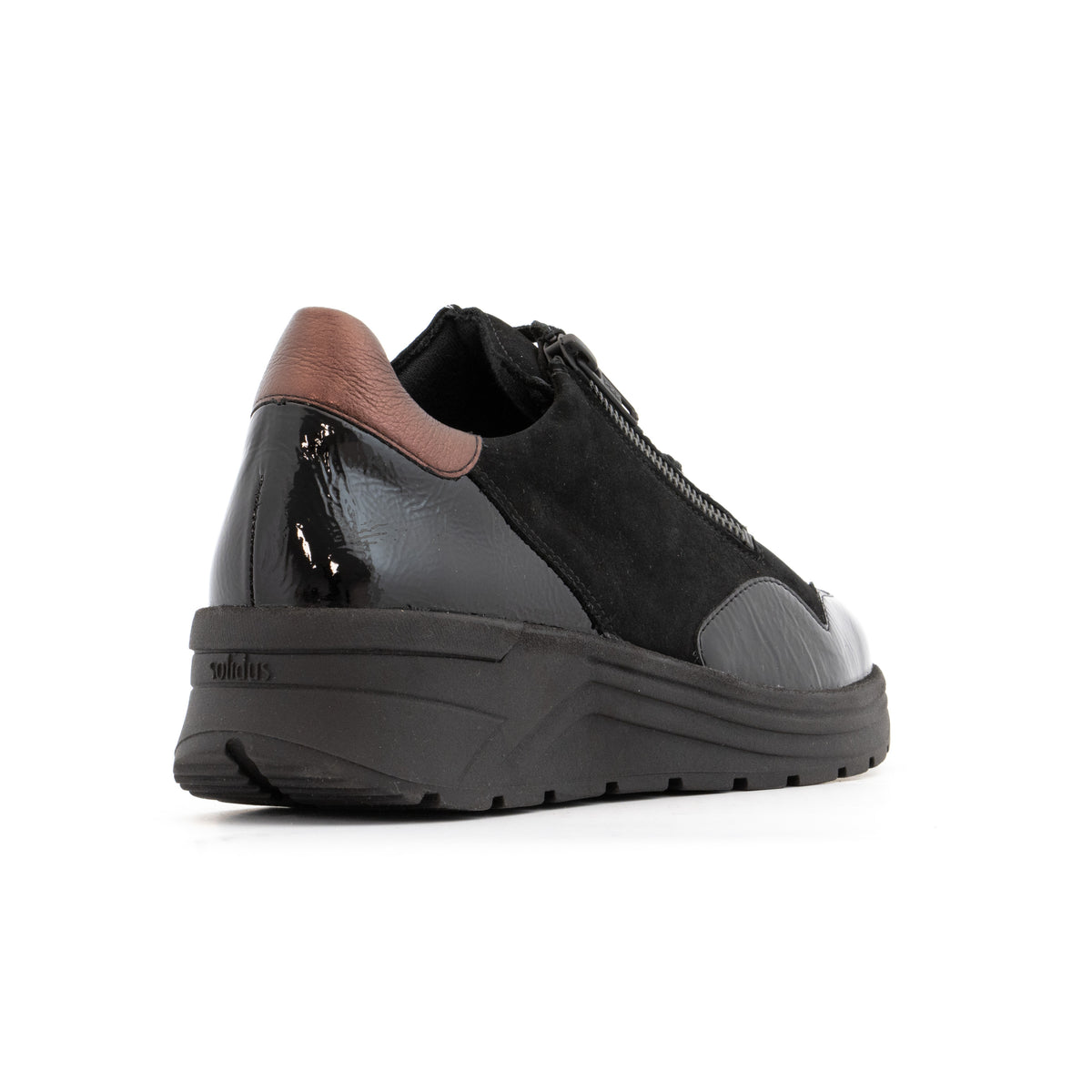 Basket confort largeur K SOLIDUS Femme noir Chaussures Grassler