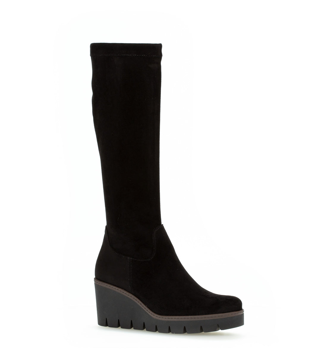 Gabor black suede knee high online boots
