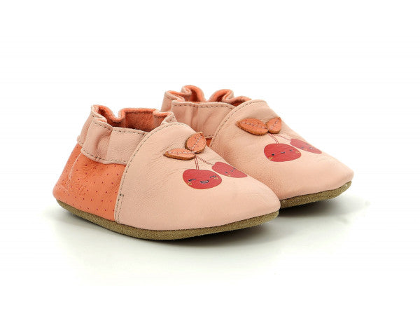 Chaussons bébé ROBEEZ TINY CHERRY rose