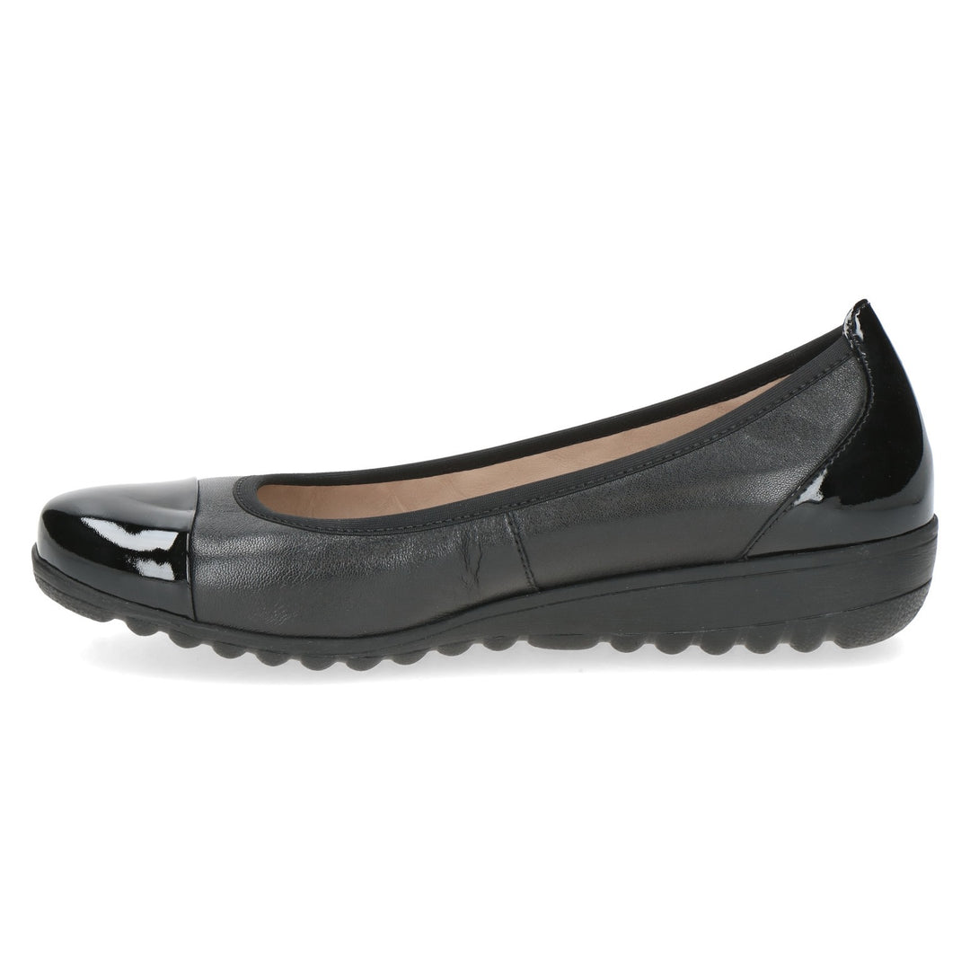 CAPRICE Ballerines Femme 9-22105-42 – Confort Optimal Cuir Souple Talon 1,8 Cm Largeur G