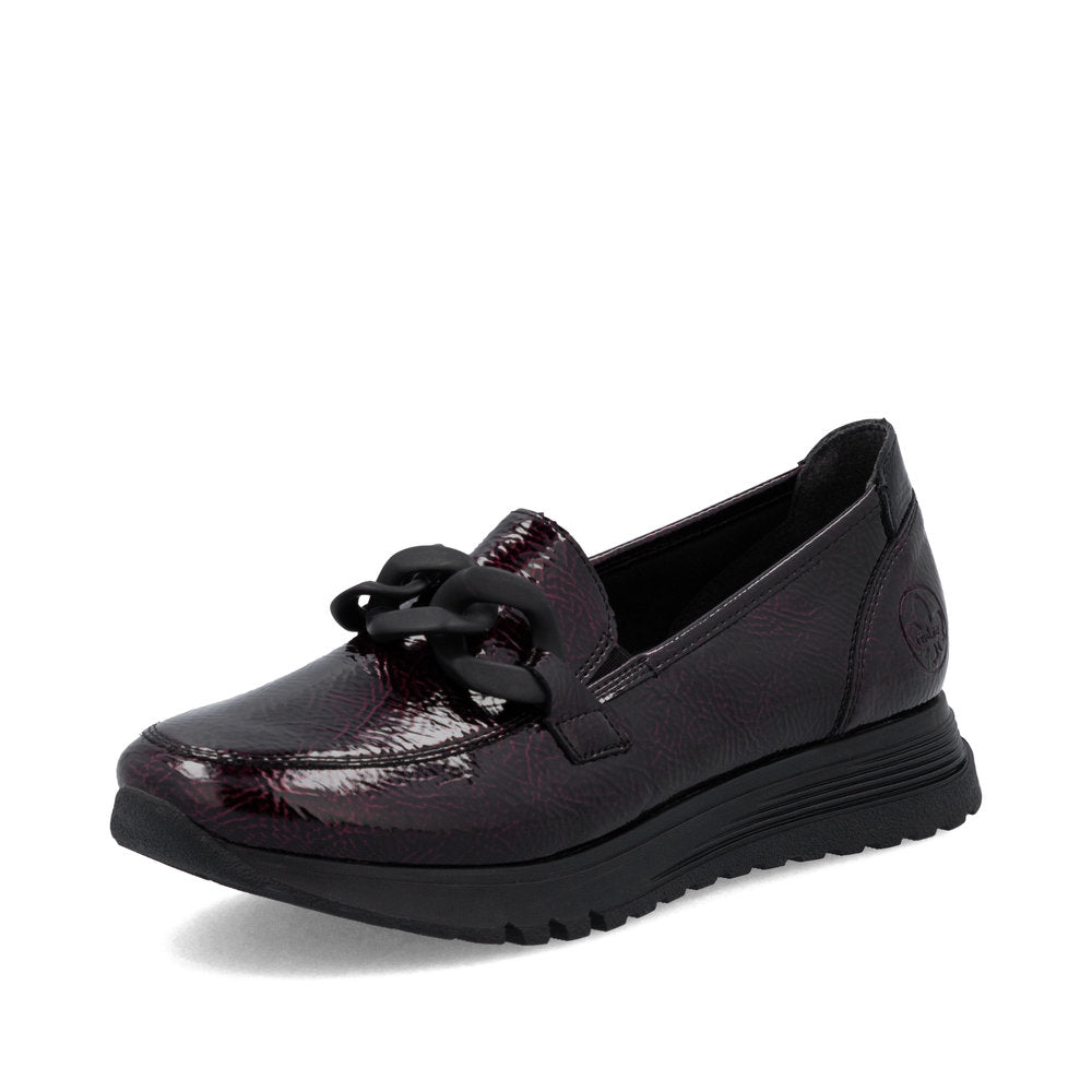 Mocassin RIEKER Femme 49051 bordeaux Chaussures Grassler