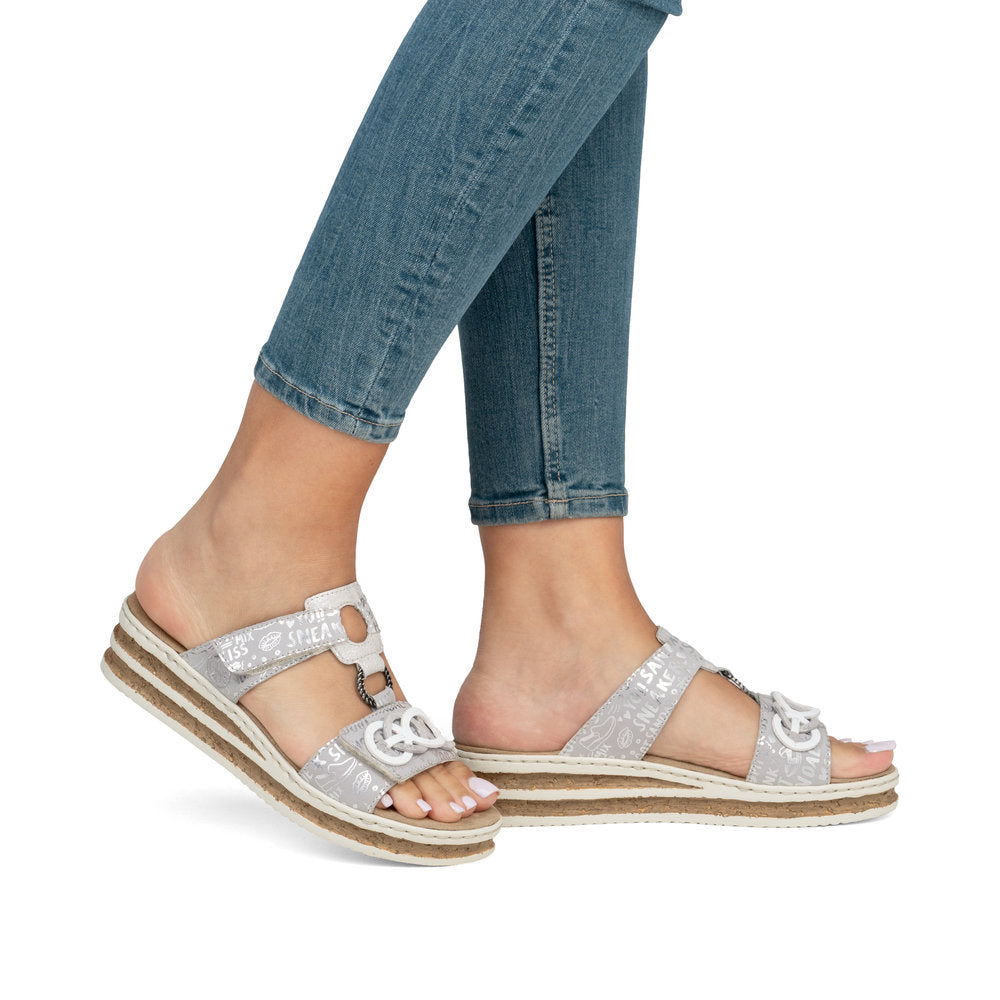 Lacroix Chausseur | Rieker Mule V38p5.80 Blanc Femme