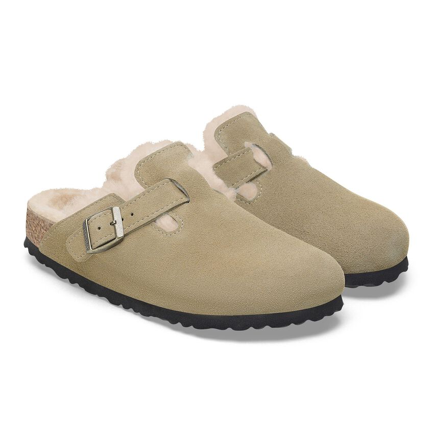 Birkenstock Sabot Pantoufle Femme La Mule Boston Taupe Femme