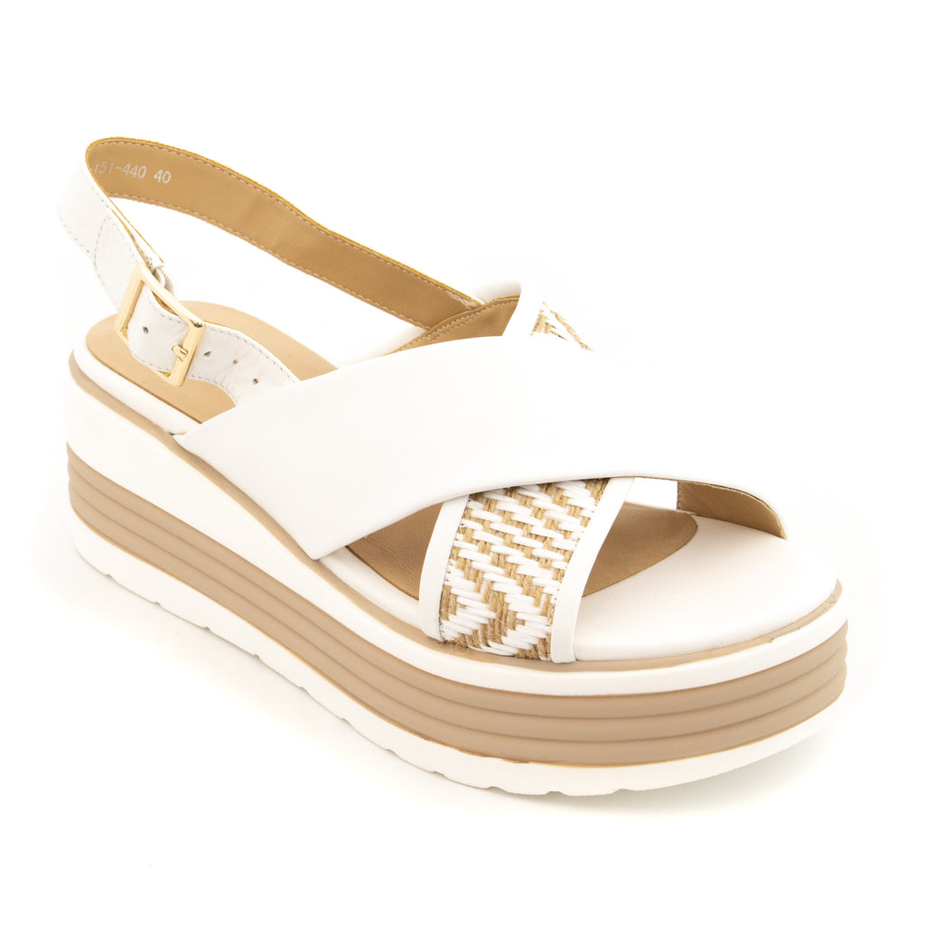 Sandales a plateforme REGARDE LE CIEL Femme SHEYLA 42 blanc Chaussures Grassler