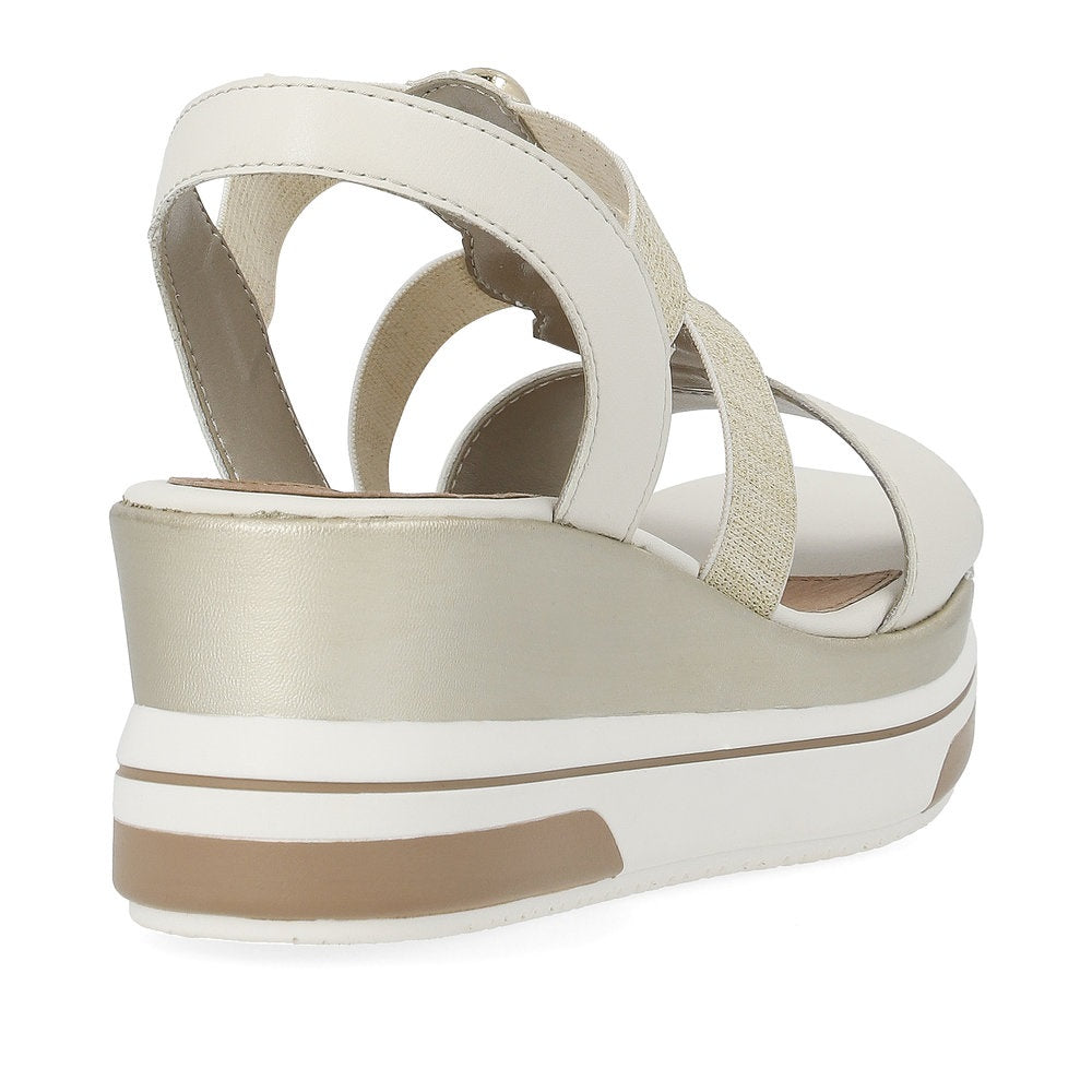 Sandales compensées REMONTE Femme D1P52 beige Chaussures Grassler