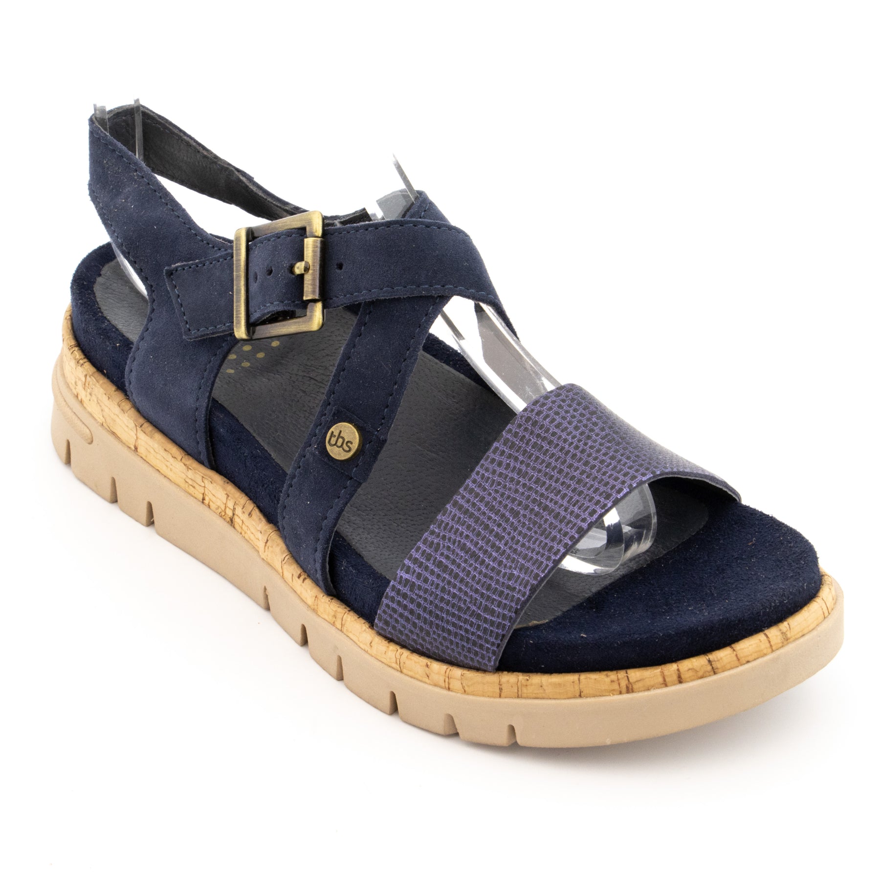 Sandales confort en cuir TBS Femme ZOELENN marine Chaussures Grassler