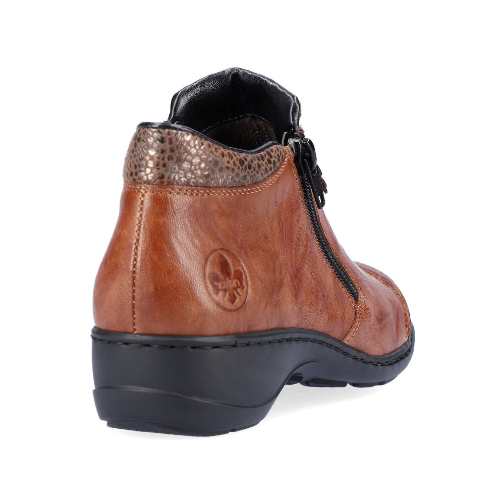 Achat chaussures Rieker Femme Chaussure montante, vente Rieker 58388-25 - brown combination - Boots femme marron metallise
