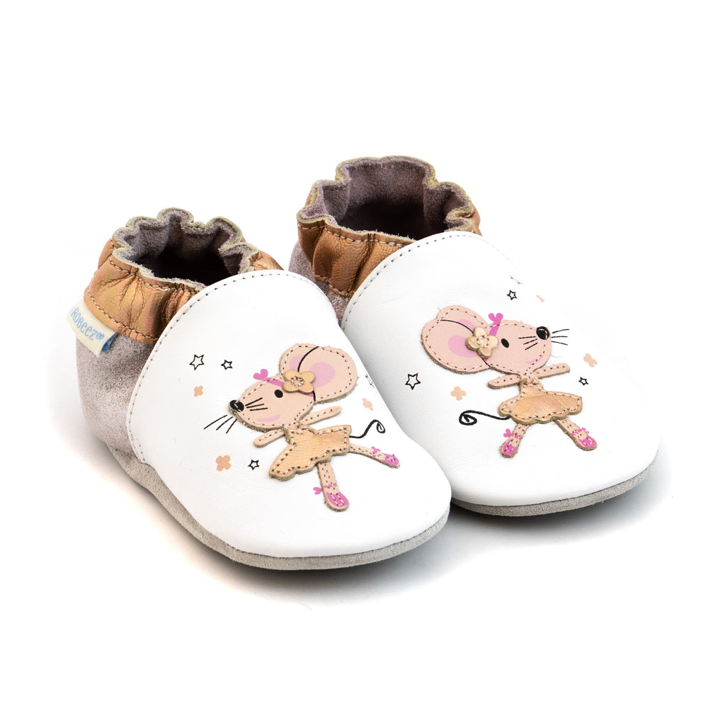 Chausson ROBEEZ bébé fille blanc